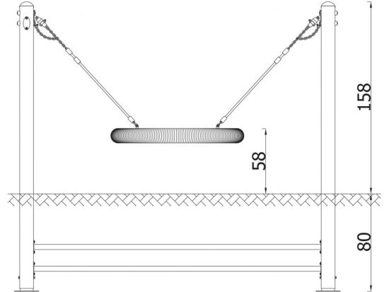Mini posts swing with birdnest MK-QZ030