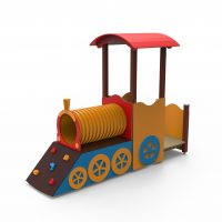 Train engine with the tunnel