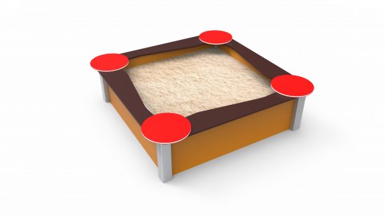 Square small sandbox 1,2 m