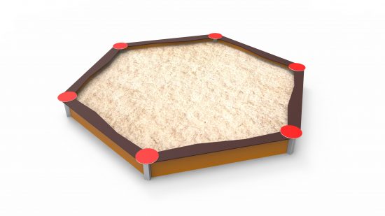 Hexagonal big sandbox 2,4 m