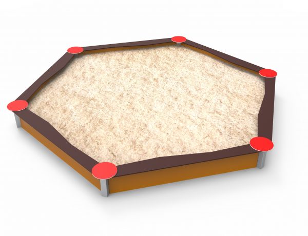 Hexagonal big sandbox 2,4 m