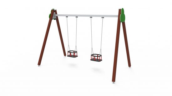 Toddler double swing