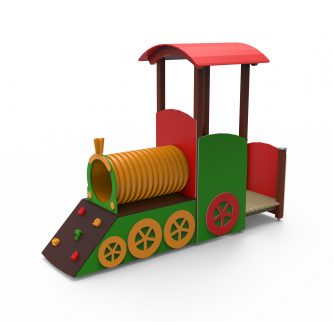 Train engine with the tunnel