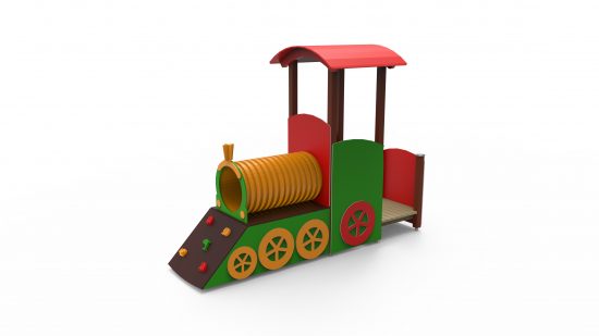 Train engine with the tunnel