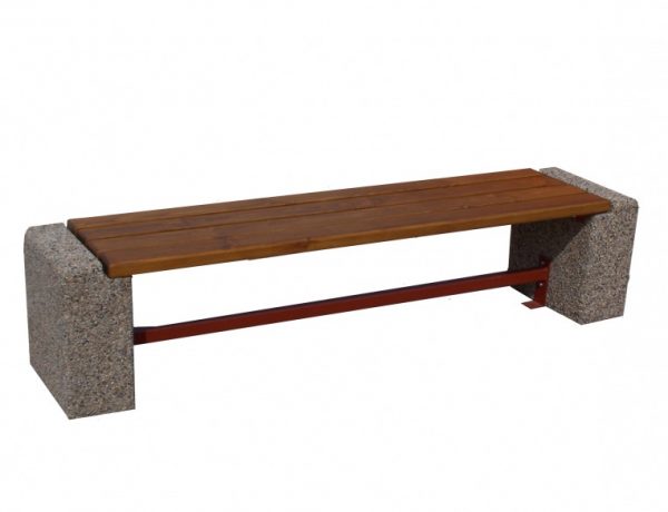 Concrete Ambra bench without back support