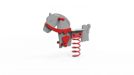 Knight's horse spring rider