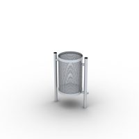 Steel litter bin basic