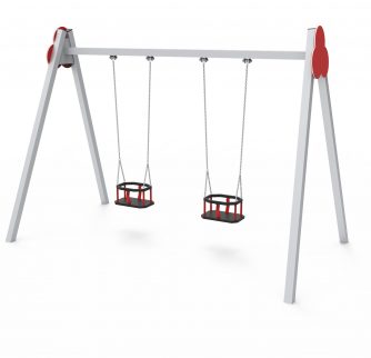 Toddler double swing