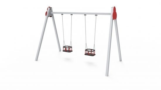 Toddler double swing
